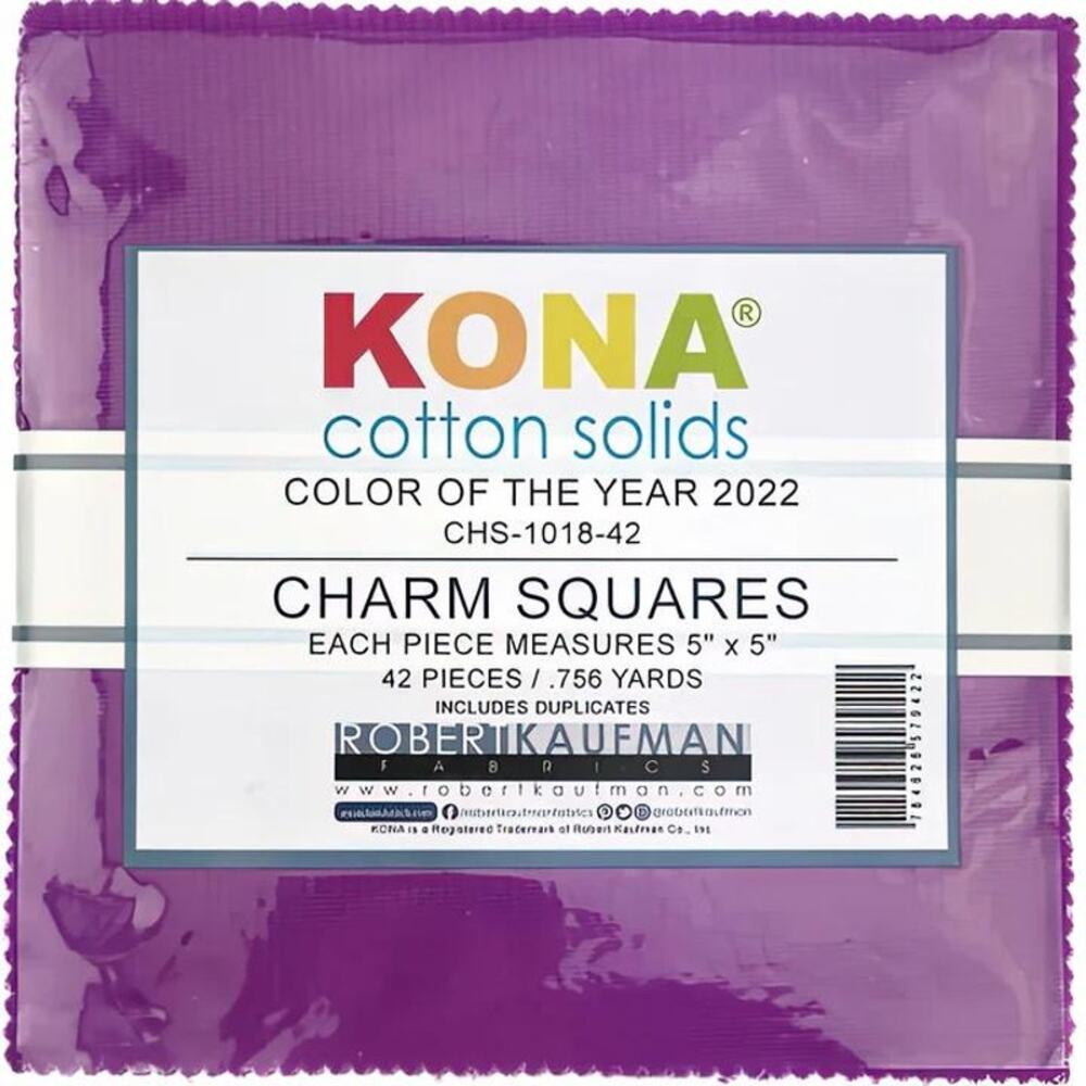 Cosmos Color of the Year 2022 Charm Pack by Kona Cotton Solids - Robert Kaufman